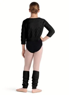 Sort striktrøje i bomuld til piger Bloch