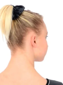 Sort velour hårelastik