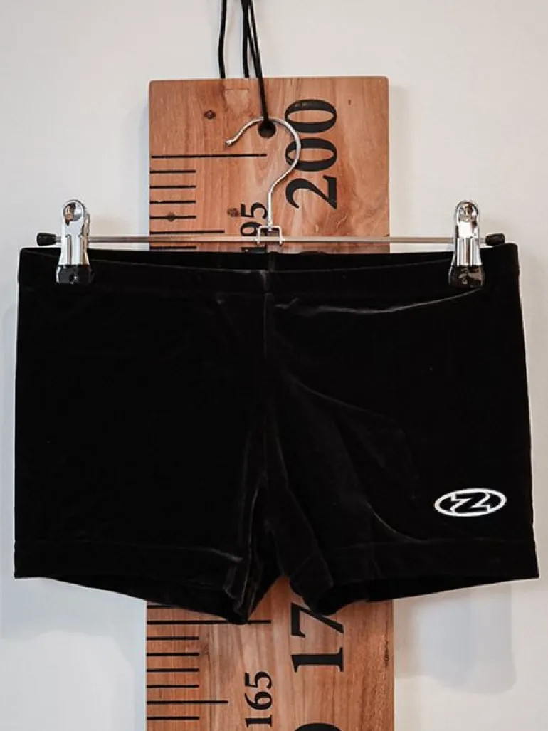 Sorte basic velour shorts til piger gym The zone