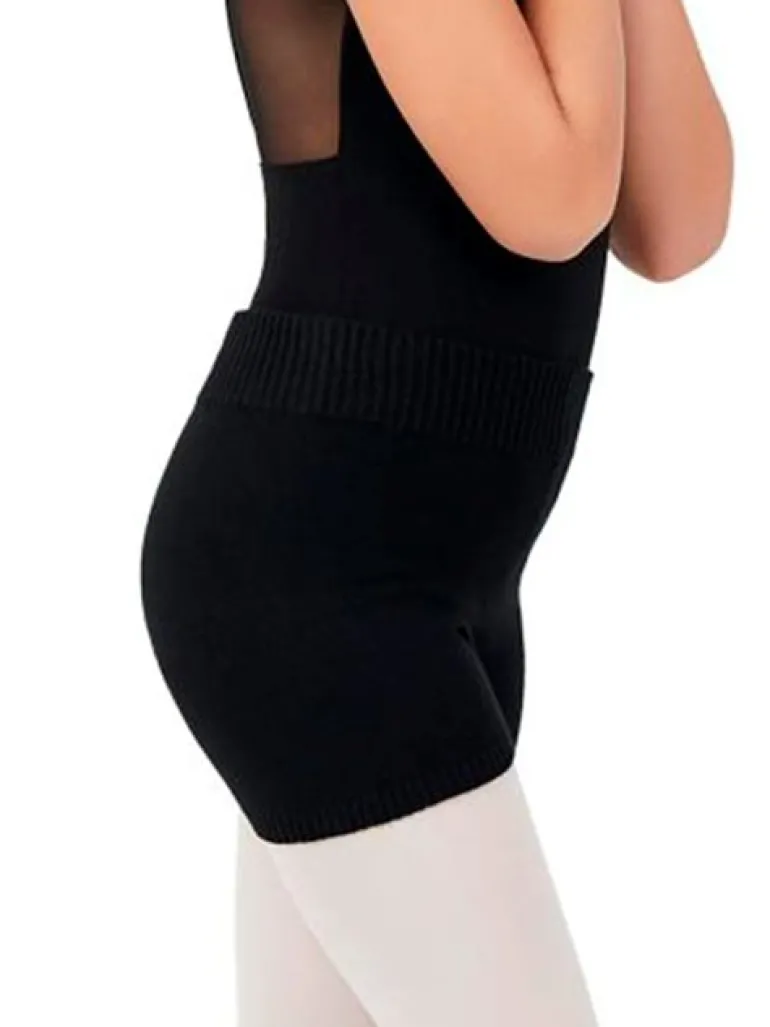 Sorte bløde strik shorts til piger Capezio