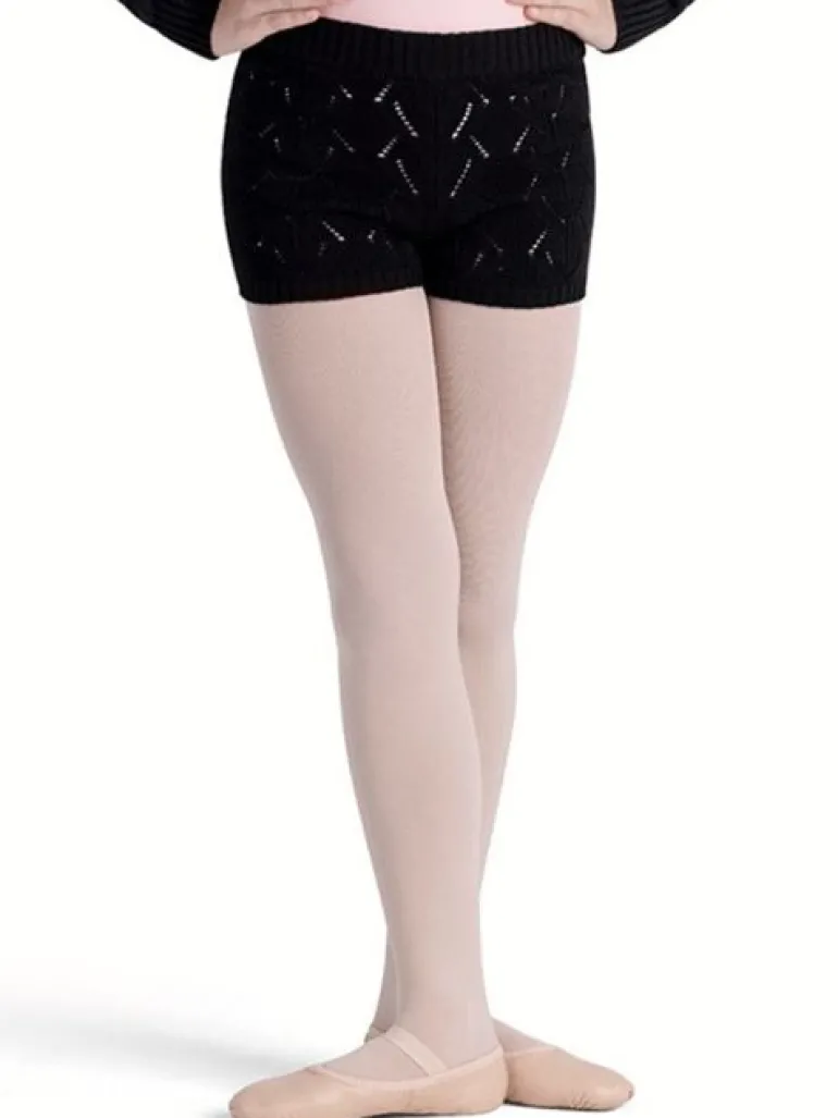Sorte bomulds strik shorts til piger Bloch