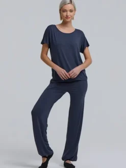 Temps danse navy bambus yogabluse