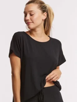 Temps danse sort bambus yogabluse