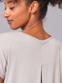 Tempsdanse latte farvet blød bambus t-shirt