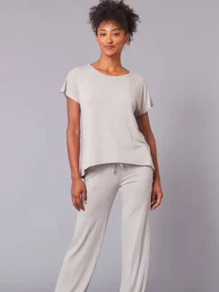 Tempsdanse latte farvet blød bambus t-shirt