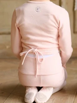 Wearmoi rosa slå om overdel børn ballet/gymnastik