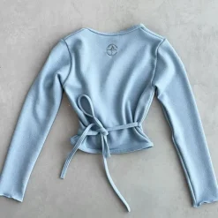 Wearmoi lyseblå slå om overdel børn ballet/gymnastik