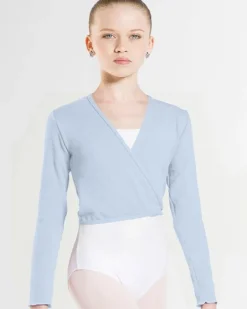 Wearmoi lyseblå slå om overdel børn ballet/gymnastik