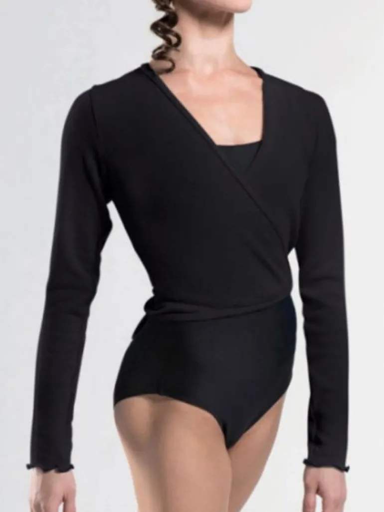 Wearmoi sort slå om overdel ballet og gymnastik